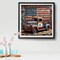 Stamped American Flag Truck Cross Stitch Kit (14" x 14") – 11CT Pre-Printed Embroidery Set for Beginners & Adults – Complete Arts & Crafts Project with Cotton Thread & Tools